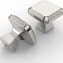 Asidrama 10 Pack Brushed Satin Nickel Kitchen Cabinet Knobs for Dresser Drawers - Zinc Hardware (Single Hole Knob)