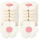 Beeveer 9 Pcs Cute Flower Pillow 15.75 Inch Flower Plush Throw Pillow Aesthetic Decorative Seating Cushion for Spring Back to School First Day of School Sofa Couch Bed Decor(Monochrome,White)