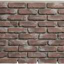 EverStone Aged Brick Faux Brick Panel, 46 7/8"W x 27"H x 1 1/4"D, Burnished Red Color