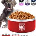 Tuff Pupper Heavy Duty Insulated Dog Bowl | Double Wall Stainless Steel Dog Food Dish | Non-Slip Spill Proof Dishwasher Safe Cat Bowl | Water Dish for Feeding Large Medium Small Pets (188oz, Red)