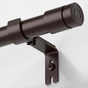 Heavy Duty Curtain Rods for Windows 28 to 48 Inch(2.5-5ft), 1 inch Diameter Long Curtain Rod with Brackets,Adjustable Bronze Curtain Rod for Living room,Bedroom(Bronze,30" to 60")