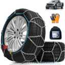 AutoChoice AutoFixing Snow Chains Tire Chains For Light Truck SUV Pickup Trucks, Easy installation, Contains Titanium for Wear Resistance, Set of 2(HRV275,Auto-Trac)