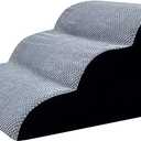 Dog Stairs for Small Dogs Pets 3-Step for High Beds and Couch, Cat Pet Steps, Raise Bed Climbing, Non-Slip Indoor Steps (Color : Brown, Size : 20.5x15.7x11.8in)