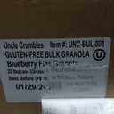 Uncle Crumbles Granola Bulk Box, Blueberry Flax - Gluten Free, Kosher, Non-GMO - Oat Cereal for Restaurants, Food Service, and Events - 25lb Box, Best Before  01/29/2026