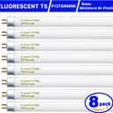 Konideke 8 Pack 21 Inch T5 Fluorescent Bulbs 13 Watt Daylight 6500K, F13T5D Under Cabinet Lights Bulb, 750 Lumen G5 Base
