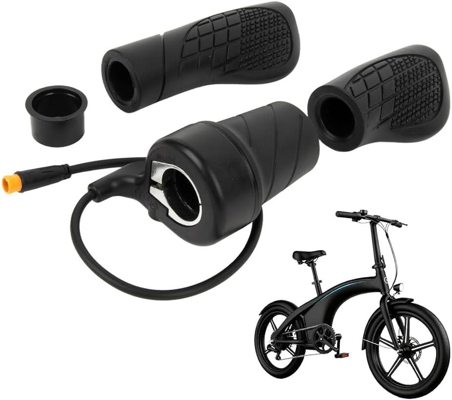 20X EBike Half Twist Throttle - PSLER 22.5mm Handlebar E-Bike Half Twist Throttle Grip Replacement with Waterproof 3-Pin Connector Compatible with 12V-72V Electric Bike Scooter MTB Conversion Kits, Black