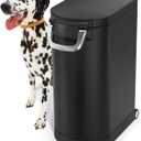 simplehuman 30 Liter, 32 lb / 14.5 kg Large Pet Food Storage Container for Dog Food, Cat Food, and Bird Feed, Matte Black