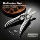 FIRE HIVE Metal Nutcracker, 304 Stainless Steel Chestnut Cutting Tool, Multi functional Dried Fruit Bottle Opener Suitable for Kitchen