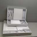 4 Pack Expandable Pull Out Cabinet Organizer 21"Deep With Raising Pad for Framed Cabinets,Upgrade 3 Slide Rails Slide Out Drawers,No Drill Roll Out Shelves,Adjustable Width 12.1"-20.4" White