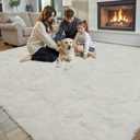 Rugs for Living Room 6x9, Alfombras para Salas Shag Large Plush Soft Area Rug, Shaggy Carpets for Bedroom, Kids Boys Girls Home Decor Aesthetic(Cream, 6 x 9)