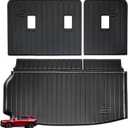 Large Trunk Mat for All-New 2024 Chevrolet Traverse with Backrest Protection,TPE All Weather Protection Car Cargo Liners Accessory Covering The backrest Custom Fit for 2024 Chevy Traverse
