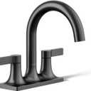 KOHLER 28124-4K-BL Venza Centerset Bathroom Sink Faucet, 1.2 gpm, Matte Black