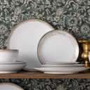 Noritake Raylan 30-Piece Dinnerware Set, Service for 6, Gold/Platinum