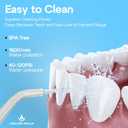 Water Flosser for Teeth – Cordless Rechargeable Oral Irrigator 4 Modes 5 Tips 300ML Tank IPX7 Waterproof High Pressure Dental Flosser for Braces Gum Care & Deep Cleaning