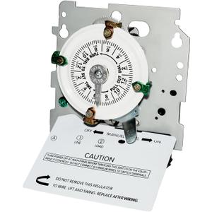 T104M Electromechanical Timer Switch Versatile Scheduling Manual Override,1-12 Cycles Per Day - Manual Override