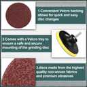 Therwen 30 Packs 4-1/2" Surface Conditioning Discs for Sanding with Tray Grit Sanding Discs Die Grinder Accessories for Metal Grinding Finishing Polishing Deburring Cleaning