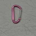 LESHIRY Large Carabiners Keychain 3" Aluminum D Shape Premium Durable D-Ring Carabiner Clip Hook Camping Accessories Snap Link Key Chain Durable Improved Design (2pcs pink)