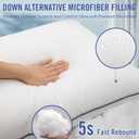 Vorouhals Hotel Collection Bed Pillows for Sleeping 4 Pack Standard Size Cooling Pillows Set of 4 for Back, Stomach or Side Sleepers, Super Soft Down Alternative Microfiber Filled Pillows