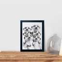 Orvannaatr Animal group portrait photo, black and white fun animal painting, modern fashionable decorative wall art, suitable for use in bathrooms, bedrooms, and entrance walls.