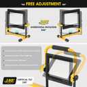 Zetunlo 21000Lumen LED Work Lights with Stand - 3 Head Portable Work Light with 16FT Cord - IP66 Waterproof Tripod Worklights for Outdoor Indoor Job Site Workshop Garage Construction Site Lighting