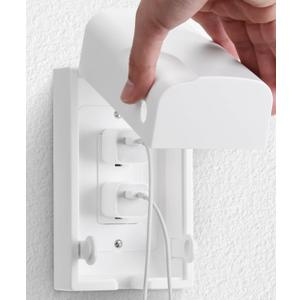 Bates - Baby Safety Outlet Cover Box, Outlet Covers Baby Proofing, Plug Covers for Electrical Outlets, Baby Proof Outlet Covers, Socket Covers for Outlets, Child Proof Outlet Cover, Outlet Box Cover (1 Pack, White)