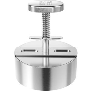 Brigii 304 Stainless Steel Burger Press - 4.5" Hamburger Patty Maker, Heavy Duty Stainless Steel Burger Press for Ground Beef, Burgers (Dishwasher Safe)