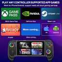 Wireless Phone Controller for iPhone/Android with Hall Joystick, Moblie Controller for iPhone Support Xbox Game Pass, Steam Link, Call of Duty, Roblox, Handheld Gaming Gamepad, Nintendo DS Consoles (Black)