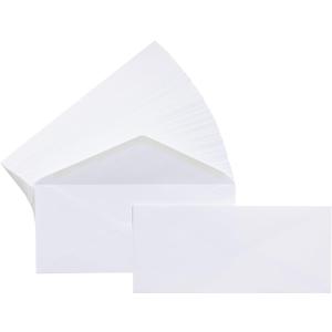 Amazon Basics #10 Business Letter Envelopes with Gummed Seal, No Tint, White, 500-Pack