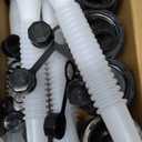 Gas Can Spout Replacement Set, Gas Can Nozzle Old Style Easy to Install, Flexible Pour Nozzle Suitable for Most 1/2/5/10 Gallon Oil Cans (6 Kit-White)