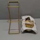 YYW 3 Tier Fruit Bowl for Kitchen Counter, White Gold Ceramic Fruit Stand for Countertop, Home Fruit Rack with Holder, Vegetable Bowl Snacks Nuts Bread Candy Storage (Gold)