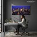 JiazuGo NYC Skyline Canvas Wall Art Decor, 20x40 Inch Modern Cityscape