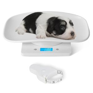 Digital Pet Scale, Multi-Function LCD Scale Digital Weight with Tape Measure, Digital Small Animals Scales for Weighing,Baby Scales for Small Dogs Cats Crawl Pet,Capacity up to 22 lb