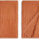 2 Pack Waffle Bathroom Hand Towels Waffle Hand Towel Striped Pattern Cotton Lightweight Quick Drying Towels Soft Absorbent Decorative 14x28 Inches Towel for Women Bathroom Kitchen