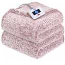 Sealy Electric Blanket Full Size, Soft Sherpa Heated Blanket Single Control With 10 Heating Levels & 1 to 12 Hours Auto-Off Settings Over-Heated Protection 80"x84" Machine Washable, Rust Red