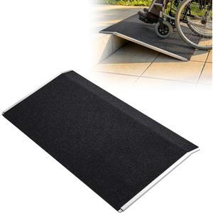 VEVOR Threshold Ramp for Doorways, 31.9 x 15.4 in, Platform Aluminum Wheelchair Ramp, Non-Slip Door Threshold Ramps, 400 lbs Load Capacity, for Home Steps, Curbs, Wheelchairs, Walkers, Scooter, Carts
