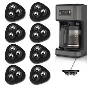 Appliance Slider, 16 Pcs Self Adhesive Mini Caster Wheels, Appliance Rollers, 360° Swivel Universal Rollers, Appliance Sliders for Kitchen Appliances, for Coffee Maker, Countertop, Storage Box