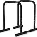 Sportsroyals Adjustable Dip Bar Station, Heavy Duty Parallette & Parallel Bars, 400LBS Stable Dip Stands for Home Gym, Calisthenics & Upper Body Workout Equipment (black-05)