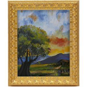 11x14 Wood Frame for Canvas Painting,Gold Baroque Canvas Frame