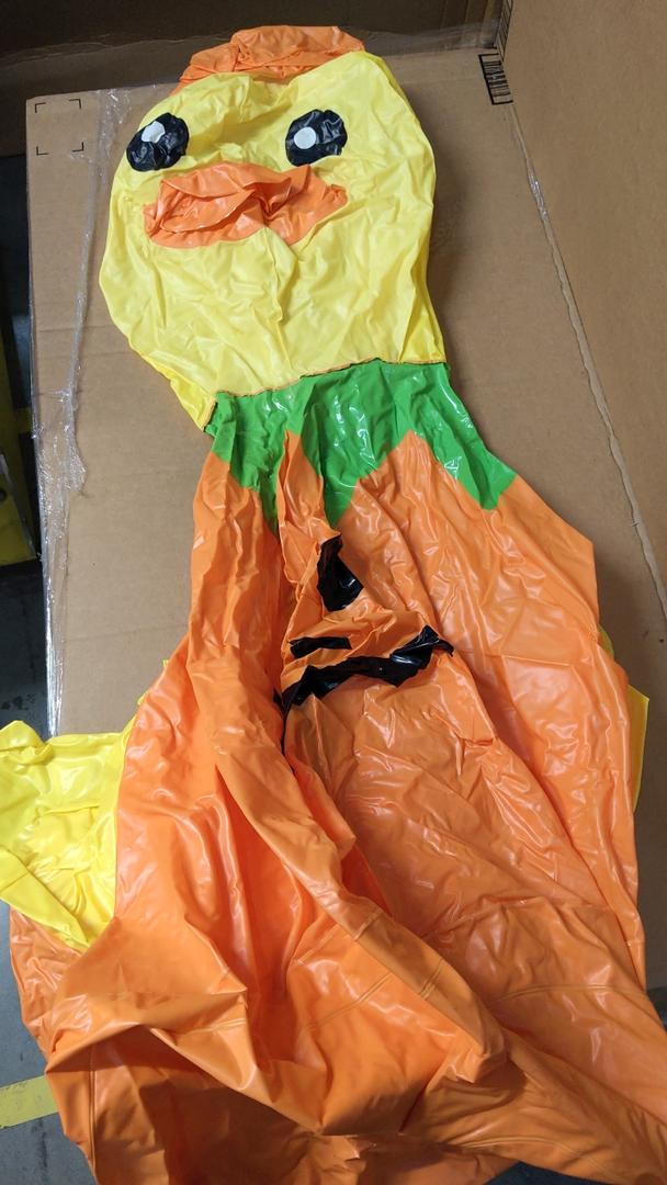 Inflatable Duck Pumpkin Costume for Adults 2026, Halloween Blow up Costume 3D Realistic Suit for Halloween, Cosplay, Parades, Festivals Theme Parties