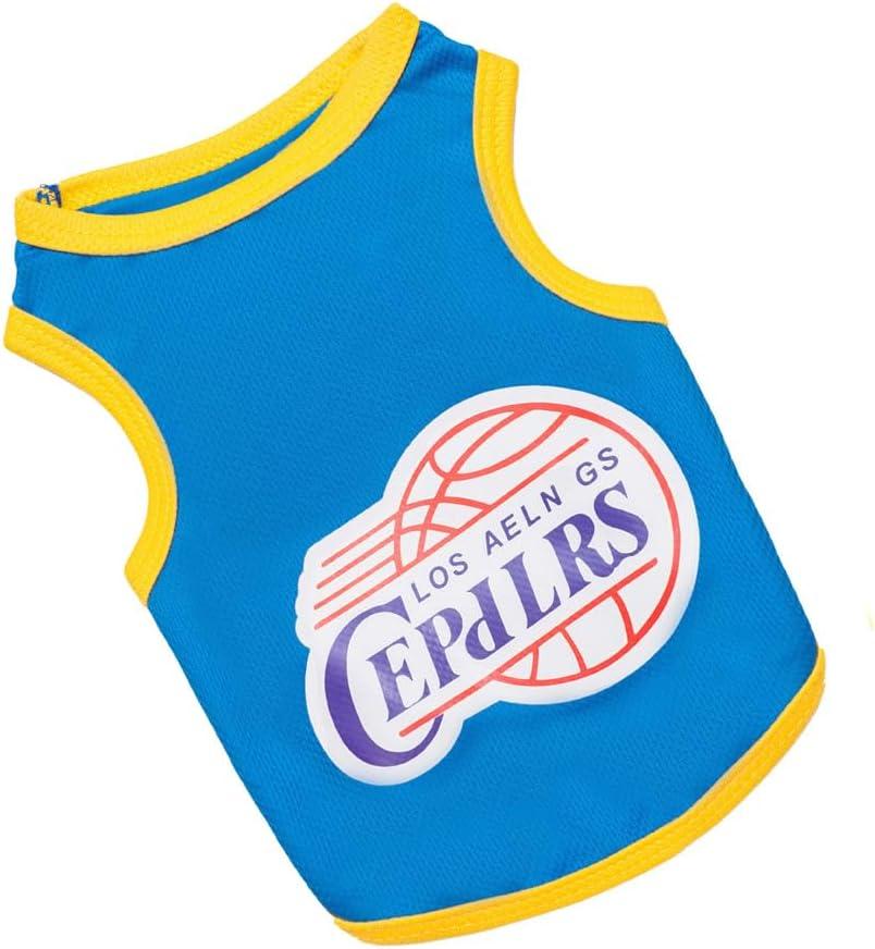 Cat Outfit Dog Sleeveless Mesh Tank Top Summer Cooling Quick Dry Shirts Cute Dogs Soft Basketball Vest Puppy Breathable Sportswear X-Large (Blue)