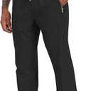 Men's Athletic Pants Lightweight Joggers Pants with 3 Zipper Pockets 32" Inseam Quick Dry Workout Track Running Pants Gym (Medium, Black)