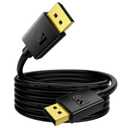 ULT-WIIQ DisplayPort Cable Version 1.4, Standard DP Cable Supports DP 1.4/1.2, 8K60 4K240/144 2K360/240, HBR3 32.4Gbps HDR HDCP DSC FreeSync G-Sync DLSS for Gaming Monitor, NVIDIA AMD Graphics (16ft)