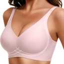 Avidlove Jelly Bras for Women No Underwire Seamless Push Up Bralettes Deep V Comfort Bra Full Coverage T Shirt Everyday Bras, 2XL