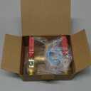 Hose Splitter 2 Way Heavy Duty, Full Flow Garden Hose Splitter with 2 Long Metal Handles, Brass Rust and Freeze Resistant Water Hose Bib Splitter, T Adapter Connector with 3/4 - Inch GHT ThreadRed