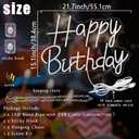 Happy Birthday Neon Sign 21.7 x 15.1 Inch Large Neon Happy Birthday Signs