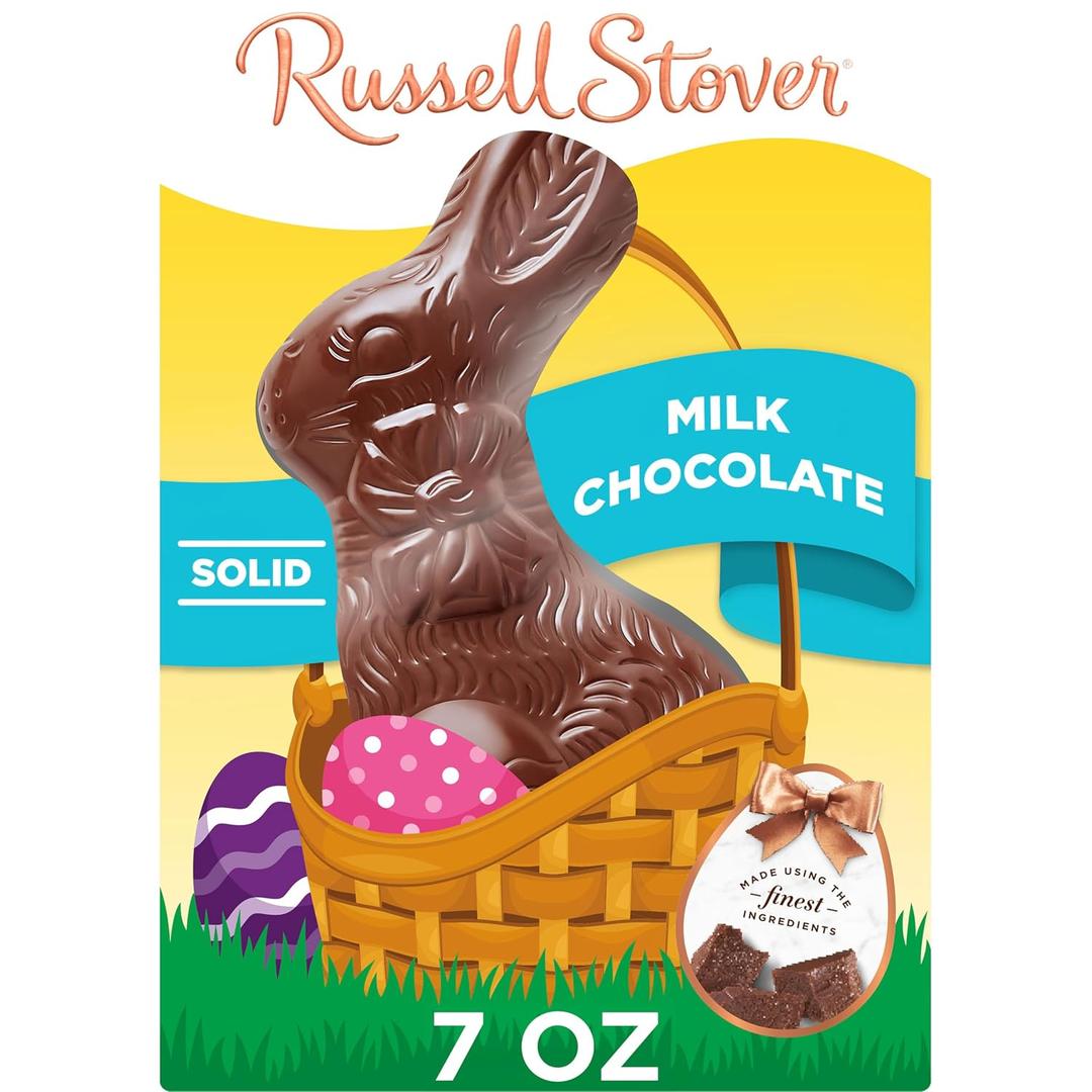 Russell Stover Milk Chocolate Easter Rabbit, 7 oz. (EXP 08/01/26)