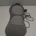 3-in-1 Electric Back Massager Pillow with Heat, Vibration and Traction, Triple Fusion Back Massager Bed and Chair Use, Lumbar Support Pillow for Lower Back Comfort and Spine Support (Gray)