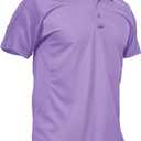 MAGCOMSEN Men's Polo Shirt Quick Dry Performance Short Sleeve Tactical Shirts Pique Jersey Golf Shirt (Large)