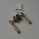 Amerdeco 1 Pack Champagne Bronze Privacy Door Handles, Champagne Bronze Interior Door Knobs,Heavy Duty Door Lever for Bedroom and Bathroom, Reversible Keyless for Right & Left Side AM0034