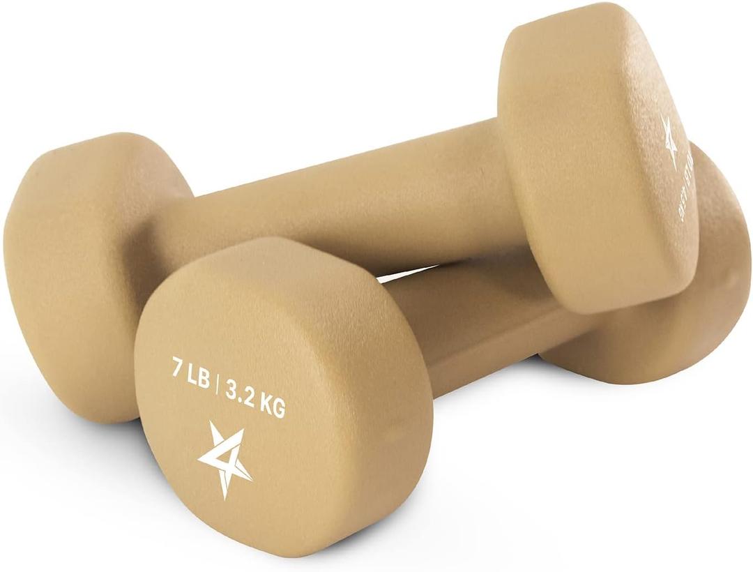 Yes4All Neoprene Coated Dumbbell Hand Weight Sets of 2 - Multiple Weight Options with 15 Colors, Anti-roll, Anti-Slip, Hexagon Shape (7 lbs (Pair), F. Charcoal Gray)